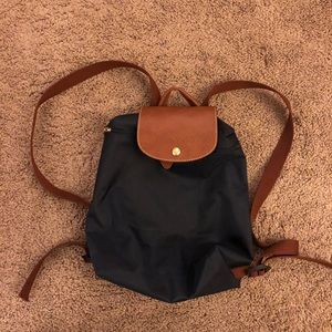 Longchamp Le Pliage navy backpack
